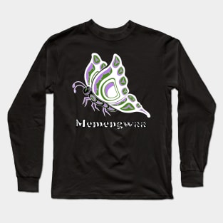 Memengwaa (Butterfly) Genderqueer Pride Long Sleeve T-Shirt